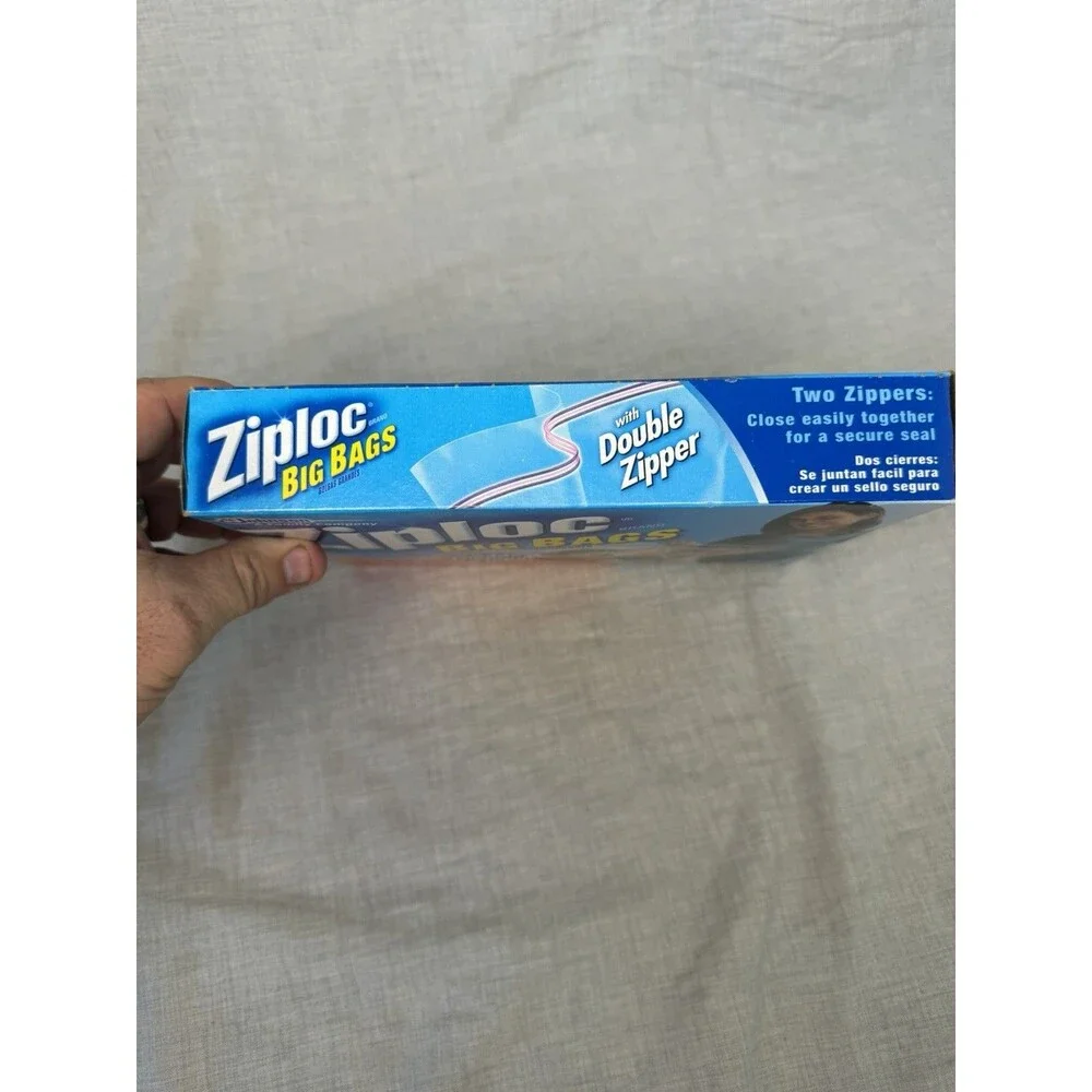 Ziploc Storage Big Bags 4 Count XL 10 Gallon 24”x20”x7” Double Zip New Not Open